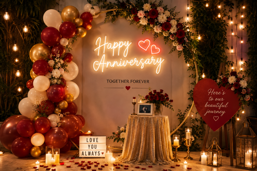 Anniversary Decorations with balloons 